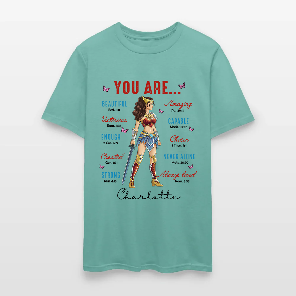 Personalized Wonder Woman Warrior You Are Beautiful Amazing Victorious Capable T-Shirt