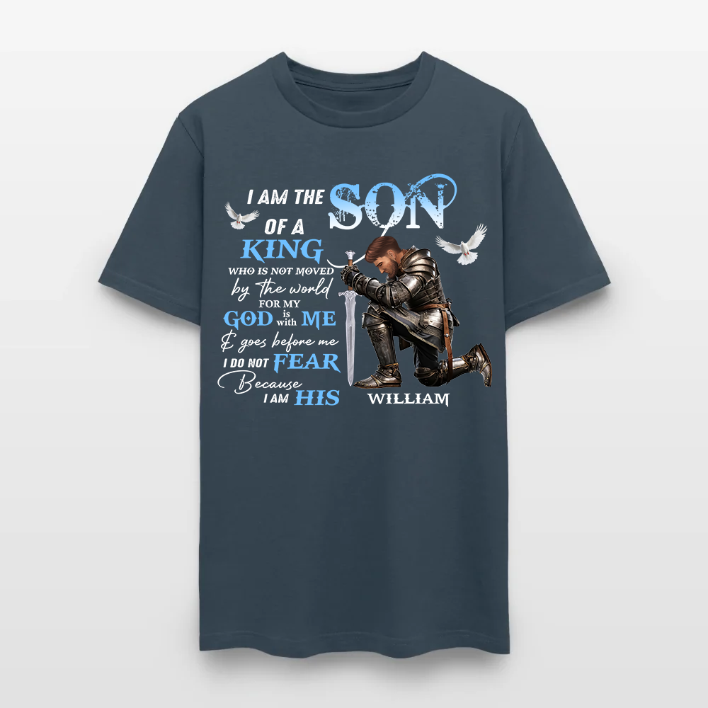 Personalized Man Warrior of God I Am the Son of a King T-Shirt