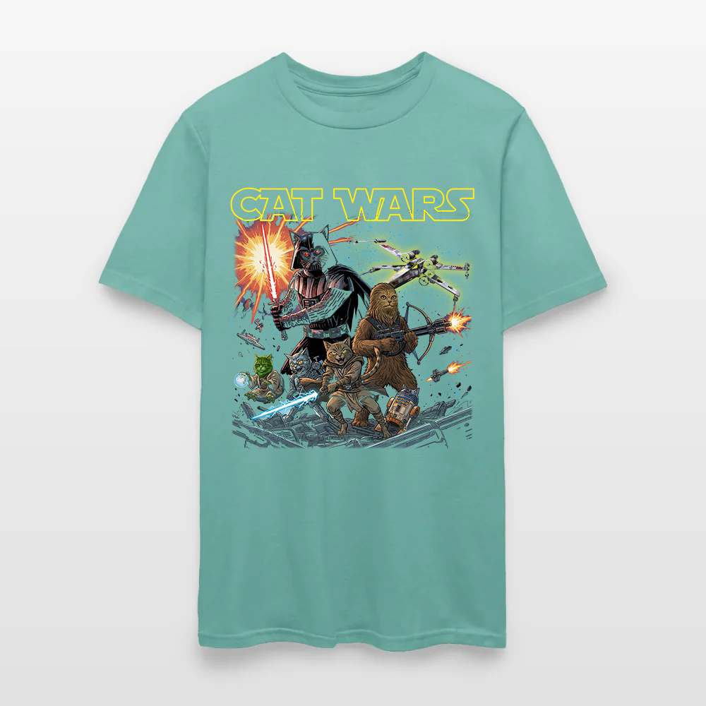 Cat Wars Vintage 90s Graphic Shirt - Funny Cat Warrior T-Shirt