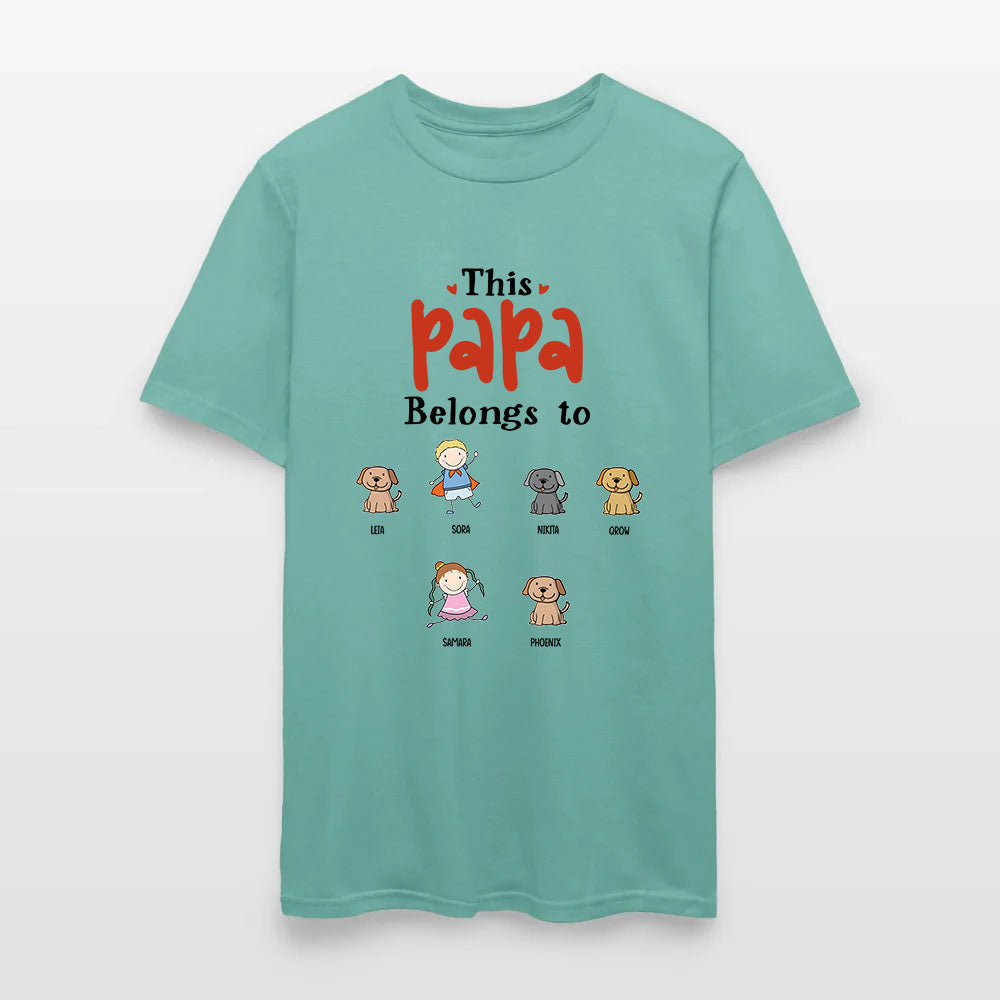 Personalized This Papa Belongs To Nana Belongs To Family T-Shirt