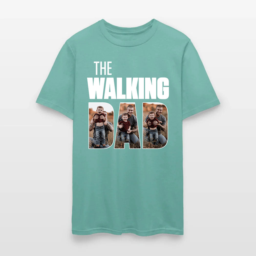 Personalized Photo The Walking Dad T-Shirt