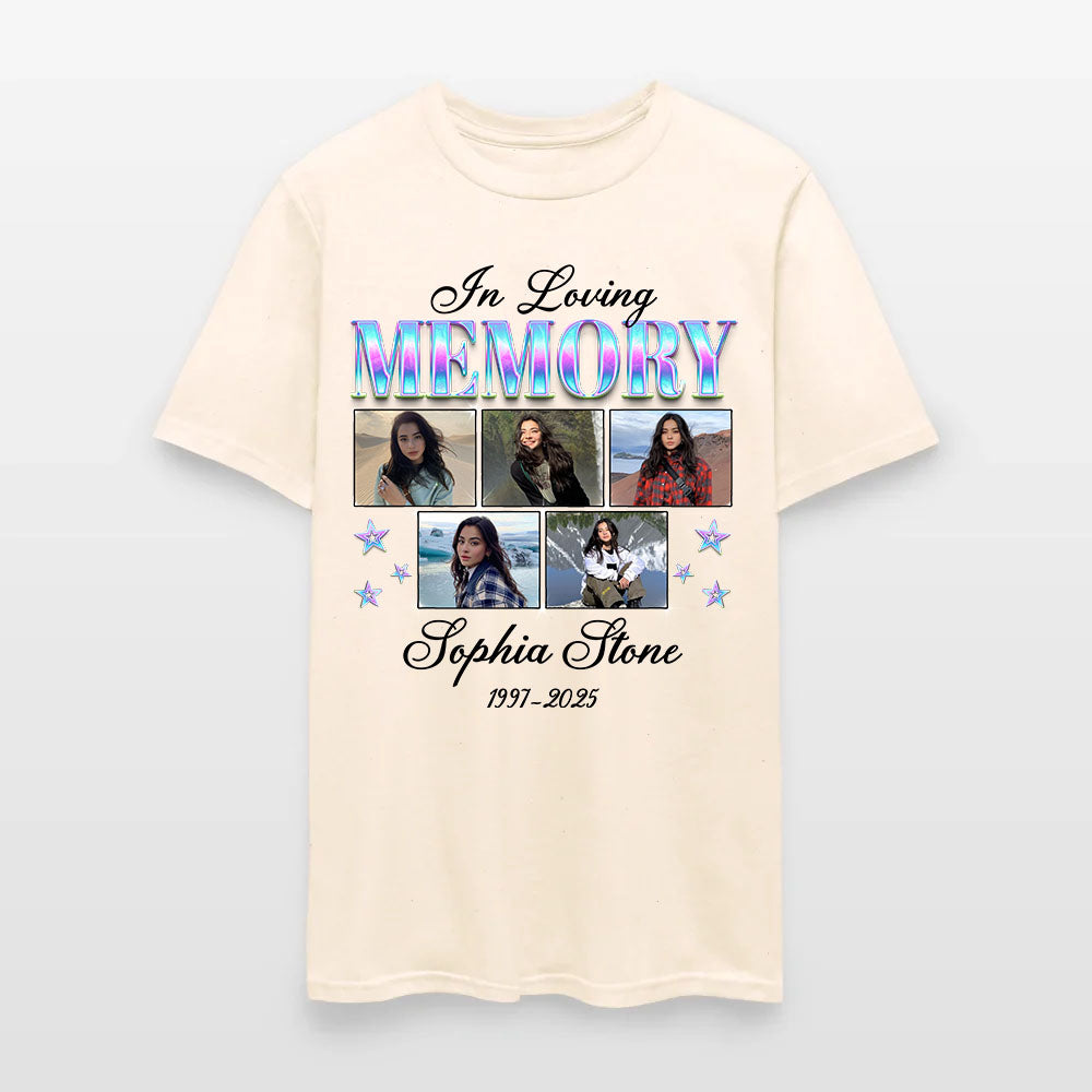 Personalized Photo In Loving Memory T-Shirt, Sympathy Gift for Loss of a Loved One T-Shirt