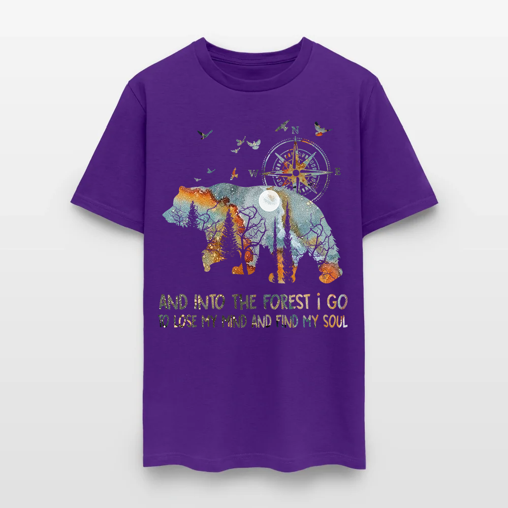Bear Camping And Into The Forest I Go To Lose My Mind T Shirt
