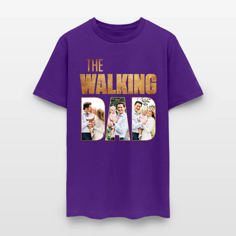 Personalized Photo The Walking Dad Graphic T-Shirt