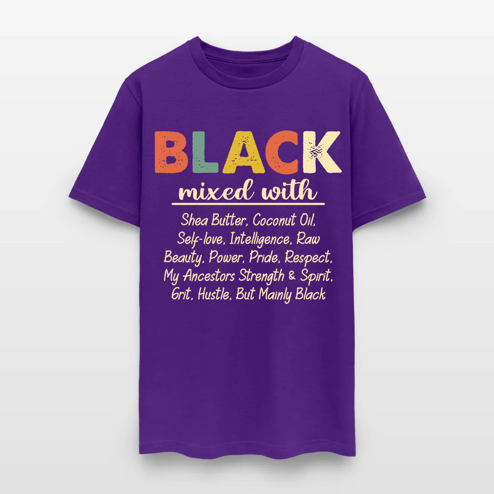 Black Mixed With Shea Butter Coconut Oil T-Shirt
