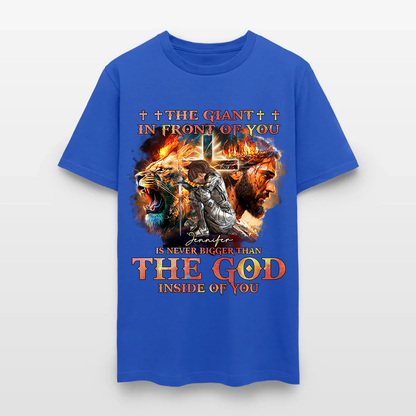 Personalized Warrior of God The Giant in Front of You T-Shirt
