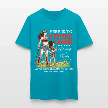 Personalized Mother and Daughter Warrior Here Is To Strong Woman T-Shirt