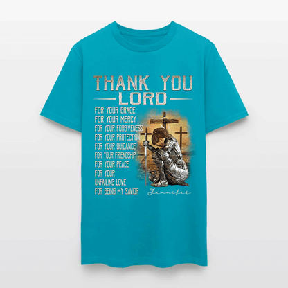 Personalized Warrior of God Thank You Lord For Your Grace T-Shirt