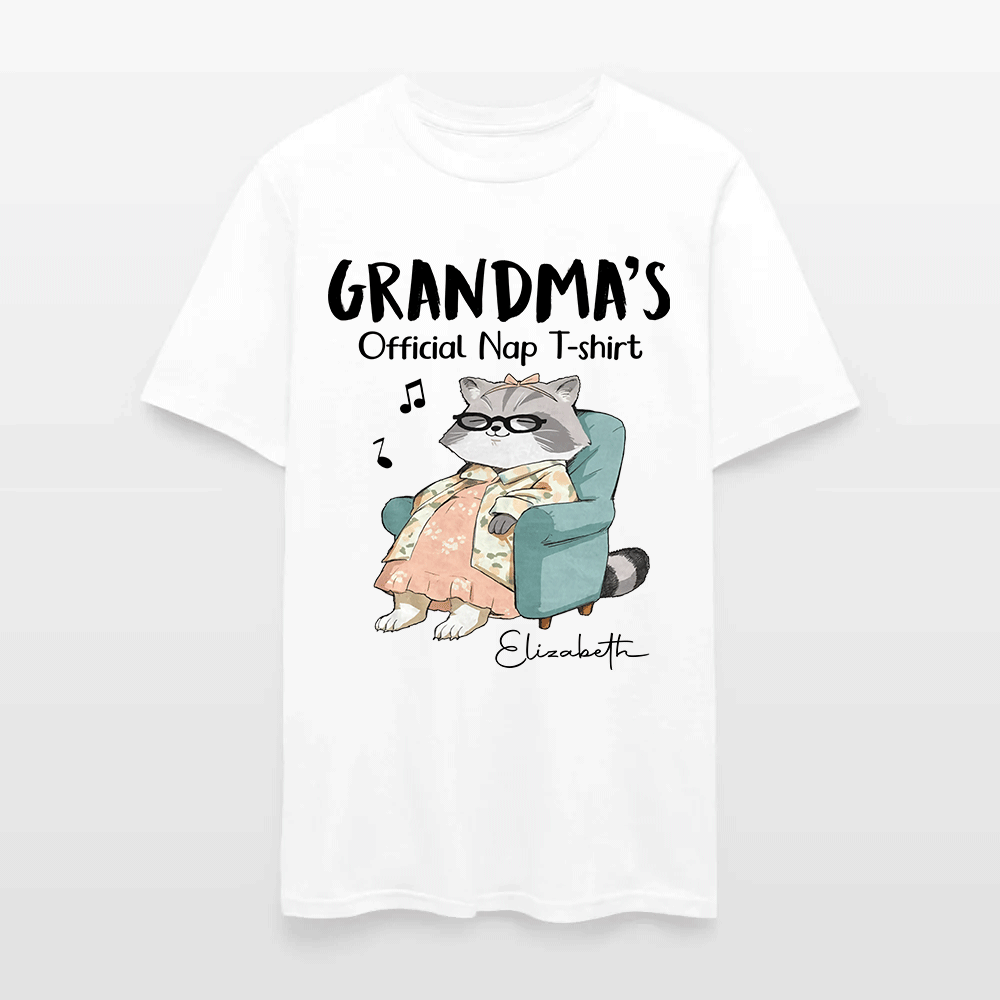 Personalized Cat Grandma's Official Nap T-Shirt