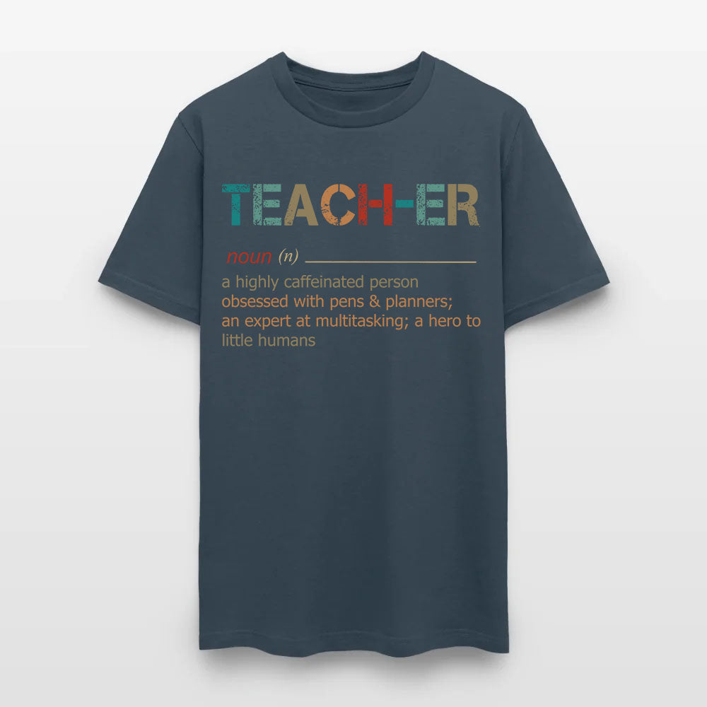 Teacher A Highly Caffeinated Person Obsessed With Pens And Planners An Expert At Multitasking T-Shirt
