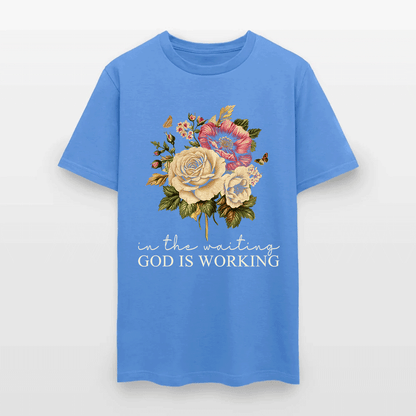 In The Waiting God Is Working Christian Floral Faith T-Shirt