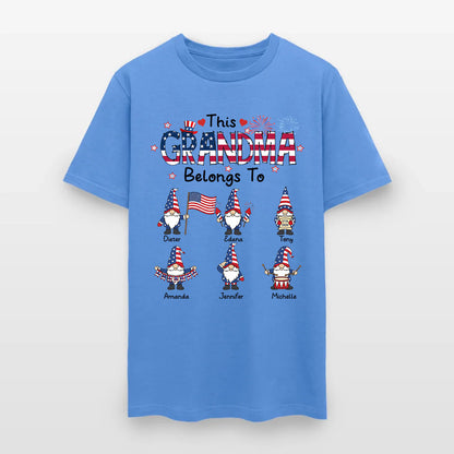 Personalized This Grandma Belongs To Patriotic Gnome America 250th Anniversary T-Shirt