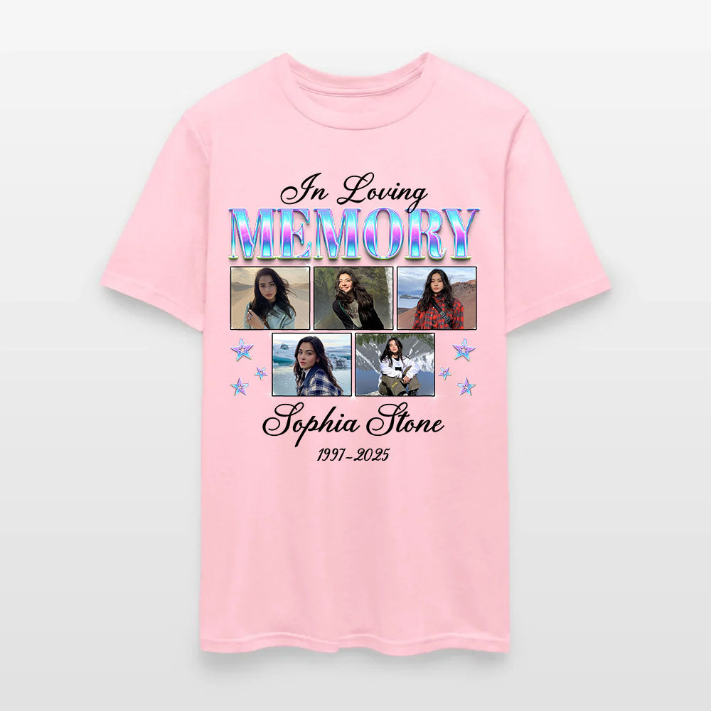 Personalized Photo In Loving Memory T-Shirt, Sympathy Gift for Loss of a Loved One T-Shirt