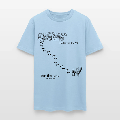 He Leaves The 99 For The One Matthew 18:12 - Inspirational Lost Sheep Christian T-Shirt