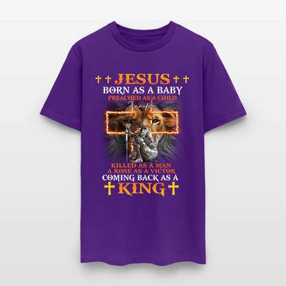 Personalized Warrior of God Jesus Born as a Baby Preached as a Child T-Shirt