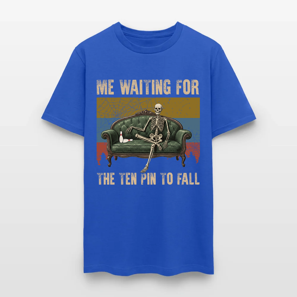 Skeleton Bowling Me Waiting for the Ten Pin to Fall T-Shirt