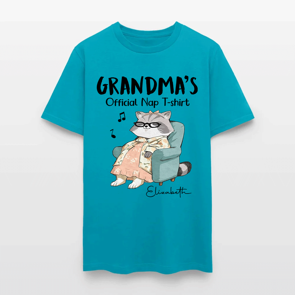 Personalized Cat Grandma's Official Nap T-Shirt
