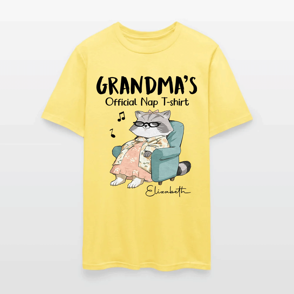 Personalized Cat Grandma's Official Nap T-Shirt