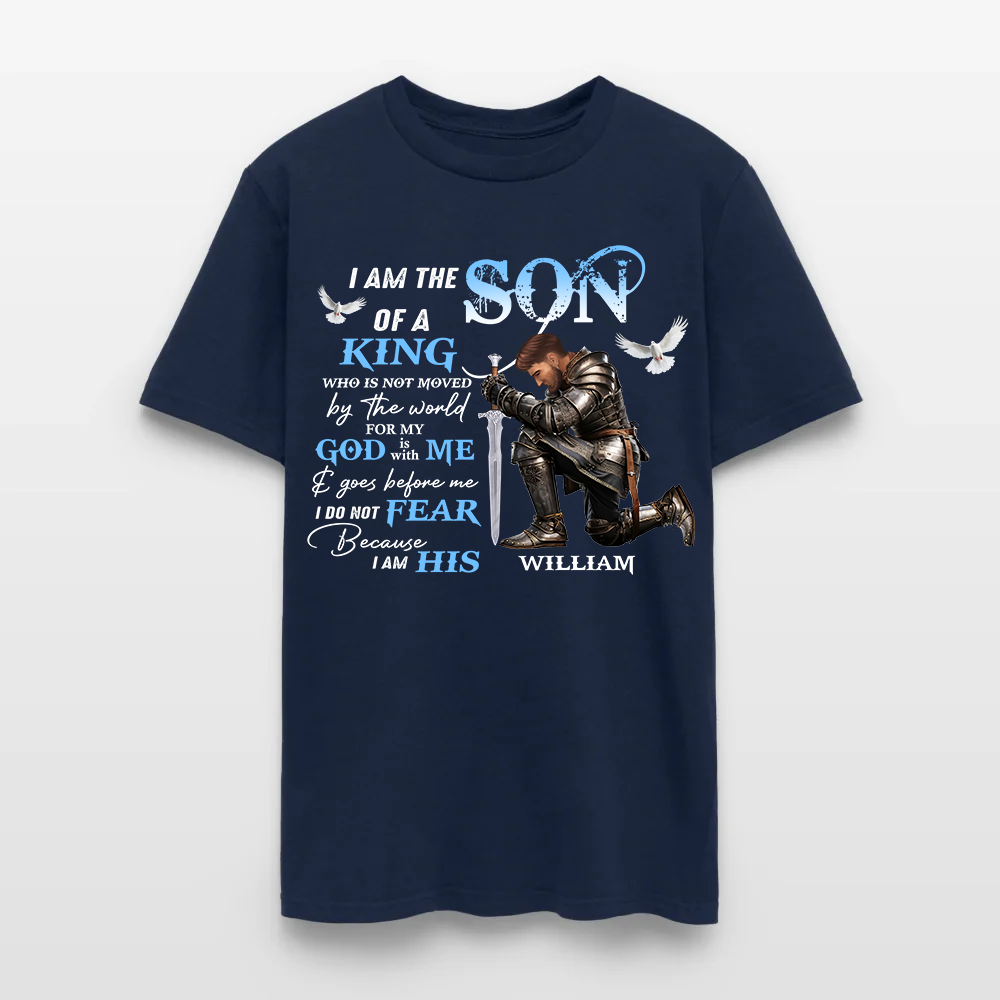 Personalized Man Warrior of God I Am the Son of a King T-Shirt