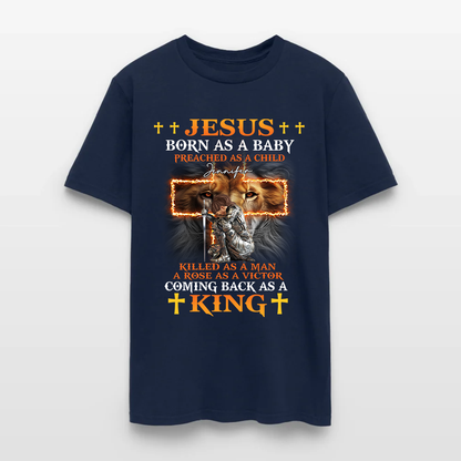 Personalized Warrior of God Jesus Born as a Baby Preached as a Child T-Shirt