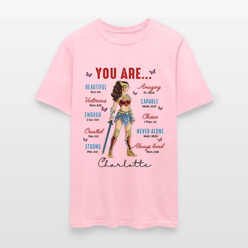 Personalized Wonder Woman Warrior You Are Beautiful Amazing Victorious Capable T-Shirt