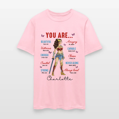 Personalized Wonder Woman Warrior You Are Beautiful Amazing Victorious Capable T-Shirt
