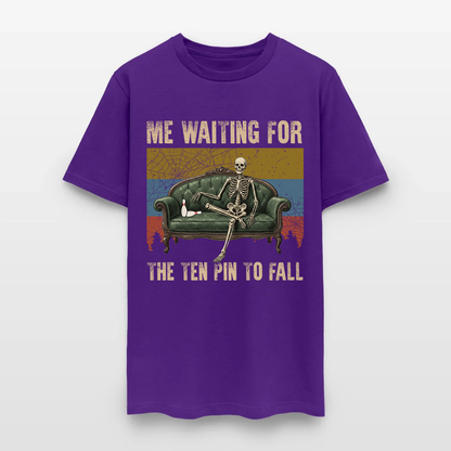 Skeleton Bowling Me Waiting for the Ten Pin to Fall T-Shirt
