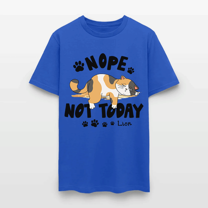 Personalized Funny Lazy Cat Nope Not Today T-Shirt