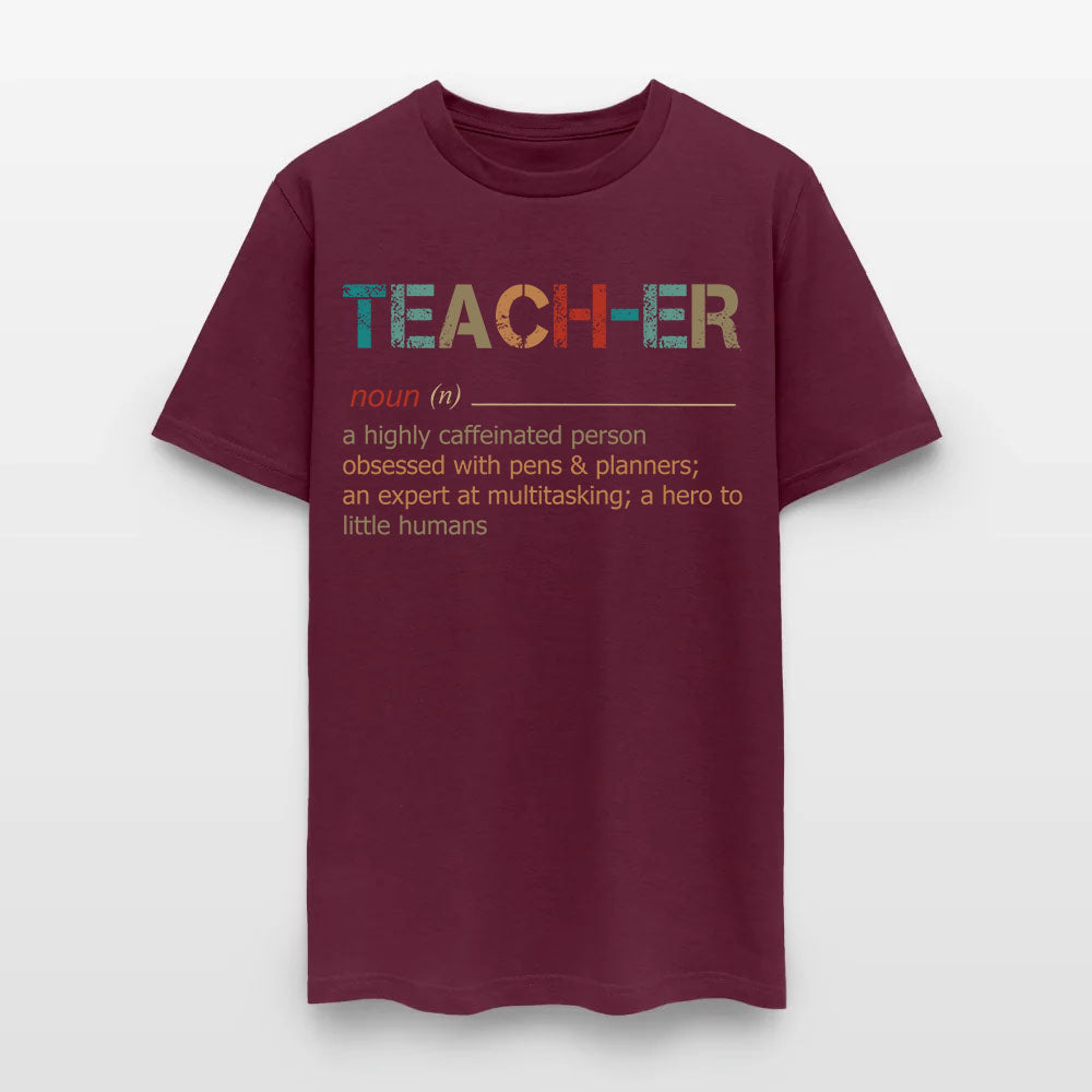 Teacher A Highly Caffeinated Person Obsessed With Pens And Planners An Expert At Multitasking T-Shirt