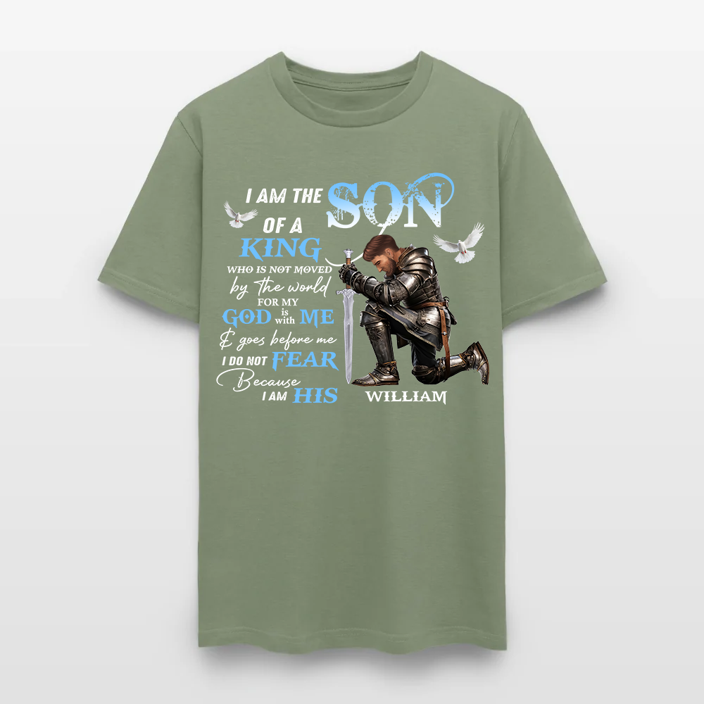 Personalized Man Warrior of God I Am the Son of a King T-Shirt