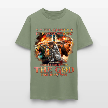 Personalized Warrior of God The Giant in Front of You T-Shirt