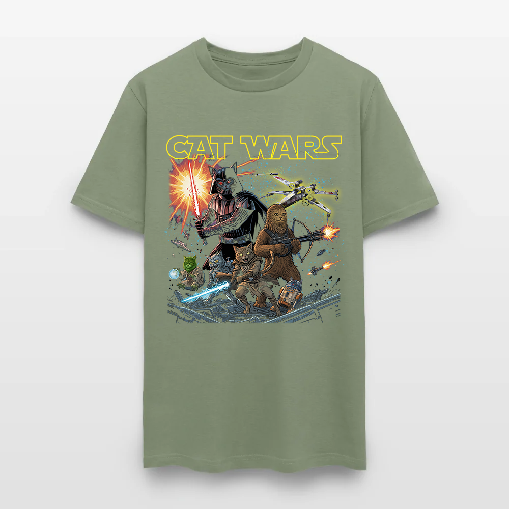 Cat Wars Vintage 90s Graphic Shirt - Funny Cat Warrior T-Shirt