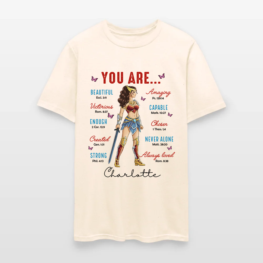 Personalized Wonder Woman Warrior You Are Beautiful Amazing Victorious Capable T-Shirt