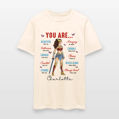 Personalized Wonder Woman Warrior You Are Beautiful Amazing Victorious Capable T-Shirt