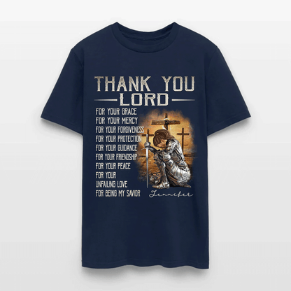 Personalized Warrior of God Thank You Lord For Your Grace T-Shirt
