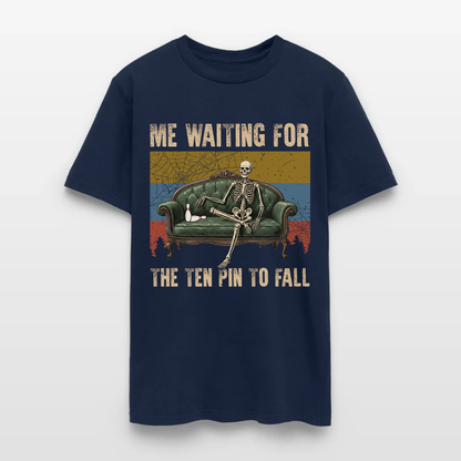 Skeleton Bowling Me Waiting for the Ten Pin to Fall T-Shirt
