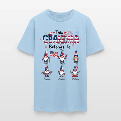 Personalized This Grandma Belongs To Patriotic Gnome America 250th Anniversary T-Shirt