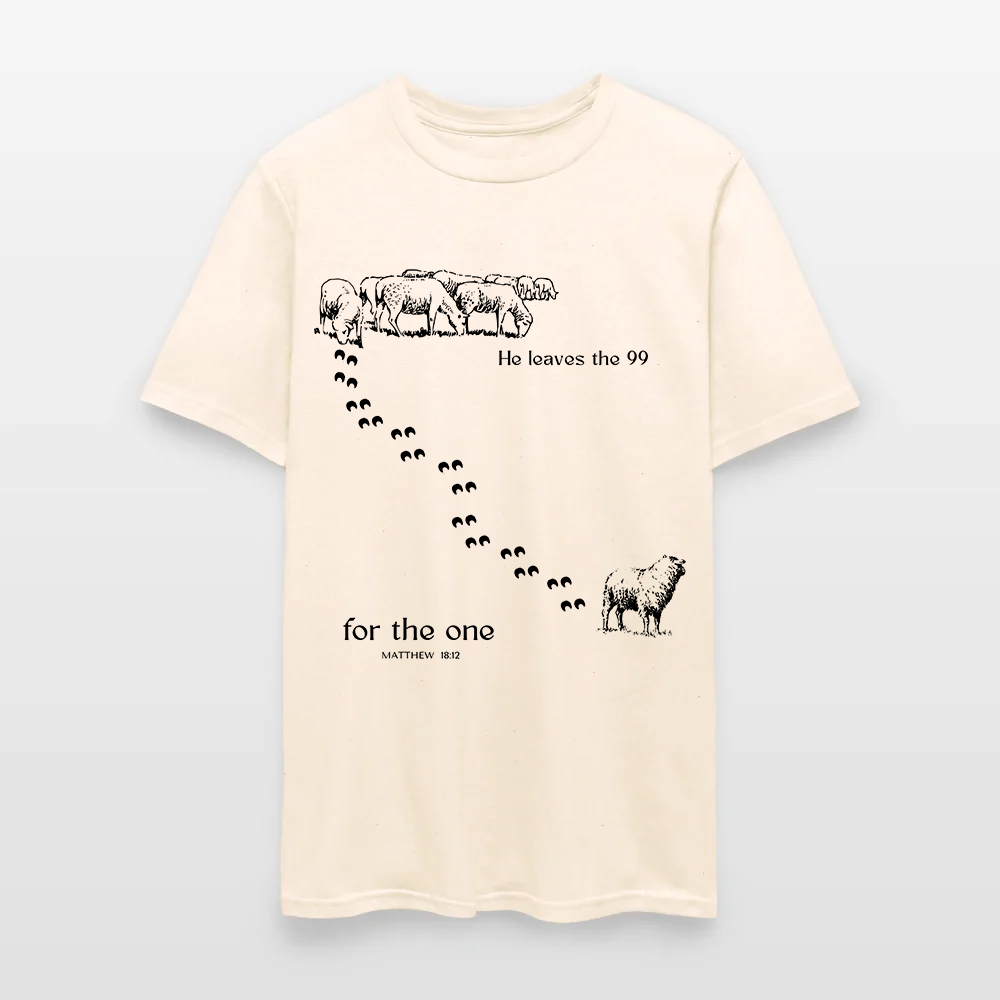 He Leaves The 99 For The One Matthew 18:12 - Inspirational Lost Sheep Christian T-Shirt