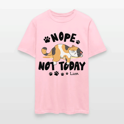 Personalized Funny Lazy Cat Nope Not Today T-Shirt