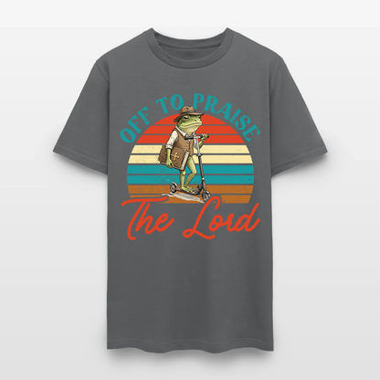 Funny Frog Off To Praise The Lord Bible Study Christian T-Shirt