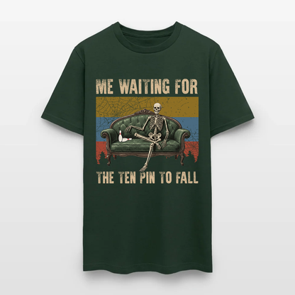 Skeleton Bowling Me Waiting for the Ten Pin to Fall T-Shirt
