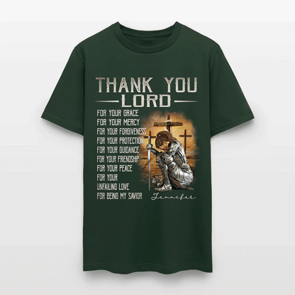 Personalized Warrior of God Thank You Lord For Your Grace T-Shirt