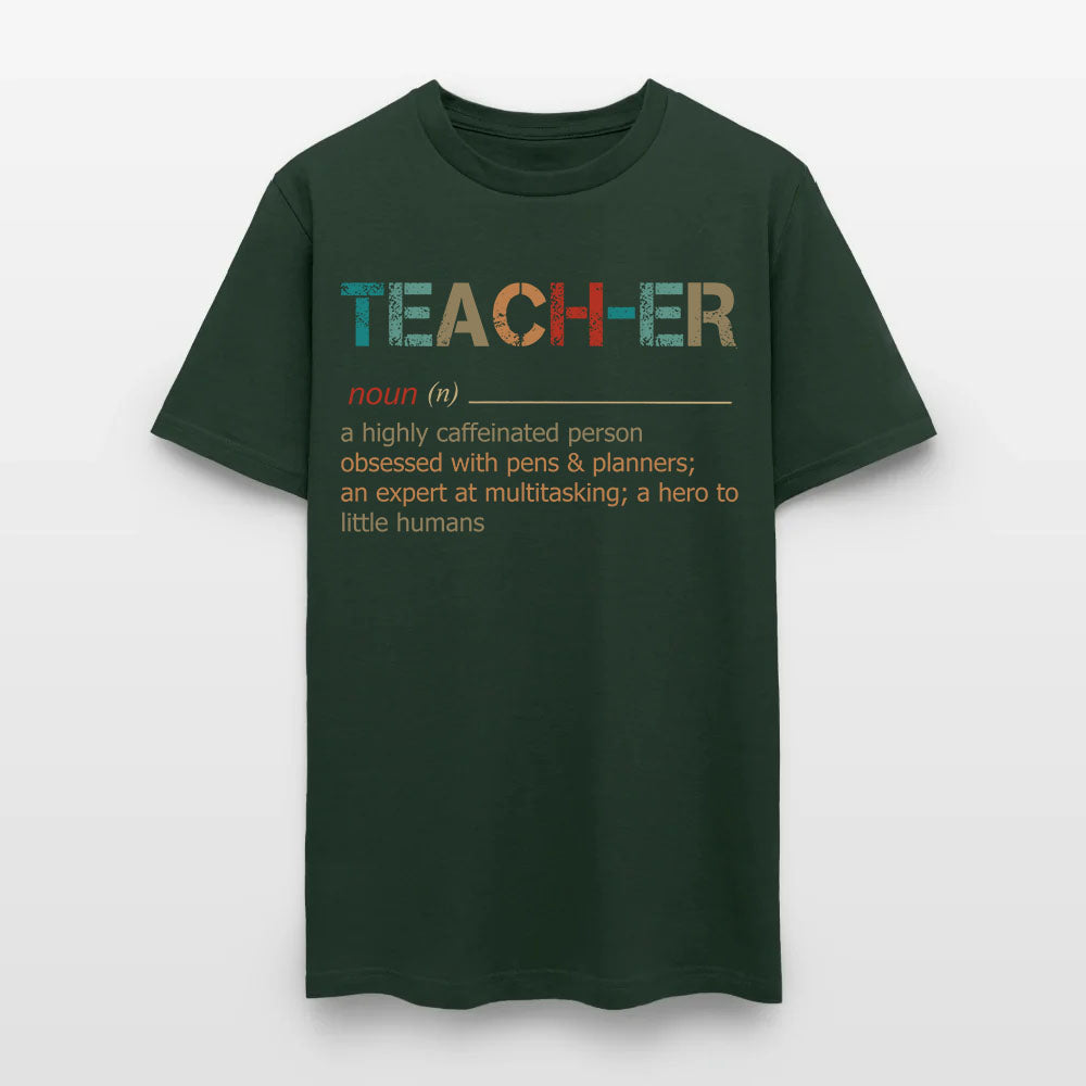 Teacher A Highly Caffeinated Person Obsessed With Pens And Planners An Expert At Multitasking T-Shirt