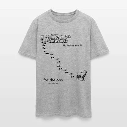 He Leaves The 99 For The One Matthew 18:12 - Inspirational Lost Sheep Christian T-Shirt