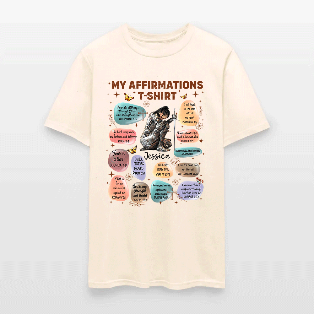 Personalized Warrior of God Bible Verse Affirmation I Can Do All Things Through Christ T-Shirt