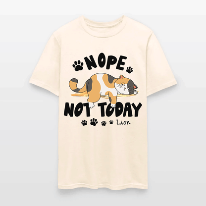Personalized Funny Lazy Cat Nope Not Today T-Shirt
