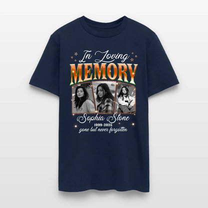 Personalized Memorial Photo In Loving Memory Gone but Never Forgotten T-Shirt