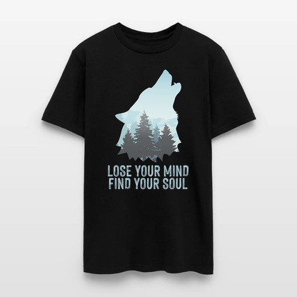 Wolf Camping Lose Your Mind Find Your Soul T-Shirt