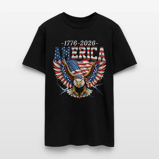 America 250th Anniversary Eagle and American Flag Patriotic T-Shirt