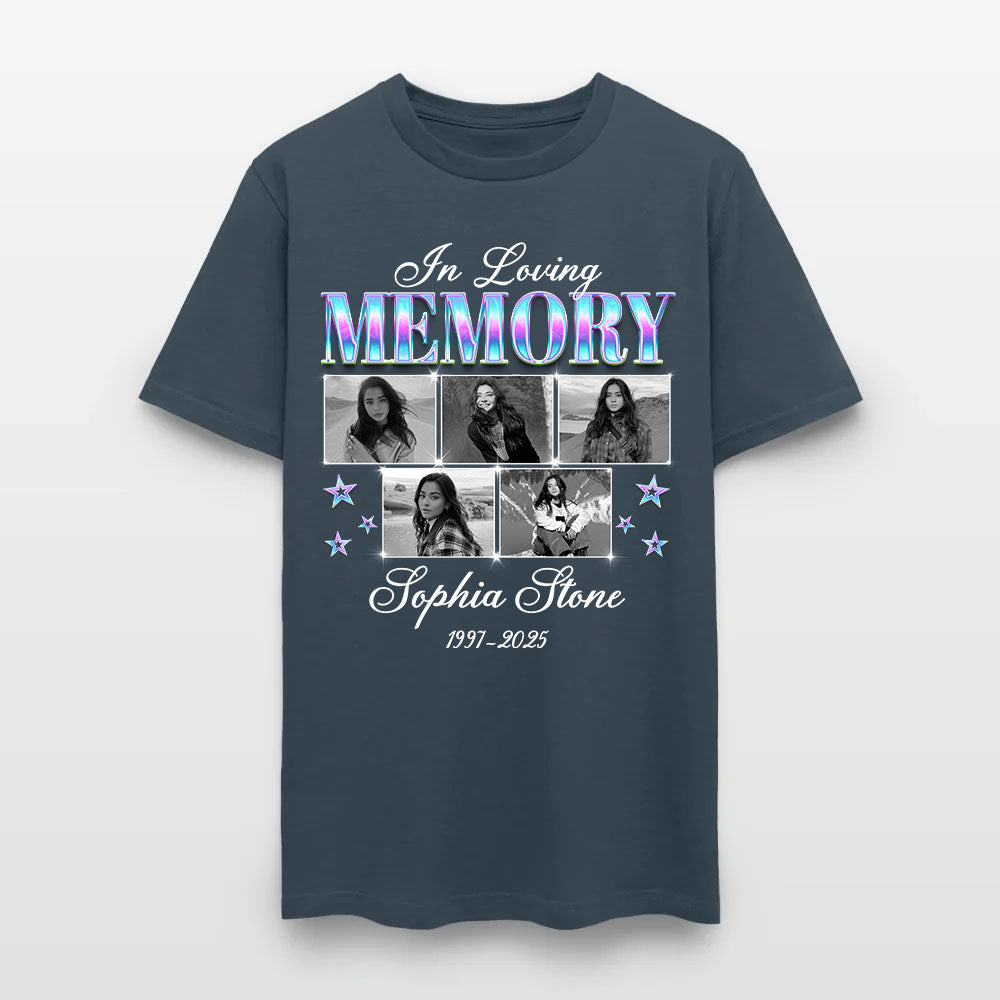 Personalized Photo In Loving Memory T-Shirt, Sympathy Gift for Loss of a Loved One T-Shirt